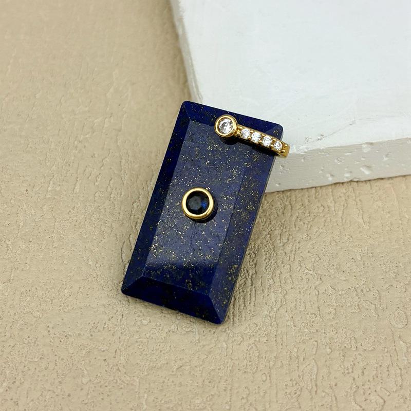 Natural White Crystal Rectangular Pendant Necklace Jewelry Accessories