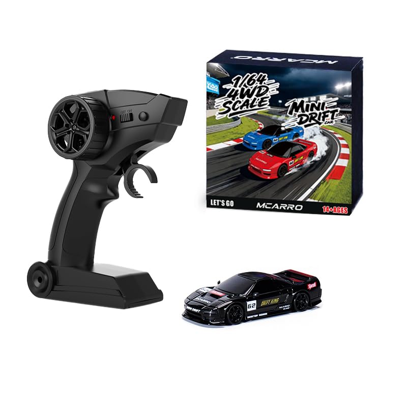 MCARRO MC062 1:64 RC Drift Car, 2.4GHz 4WD with Proportional Control, Simulated Brake Calipers, Car Model, Gift for Boys, Certified in Japan, Japanese