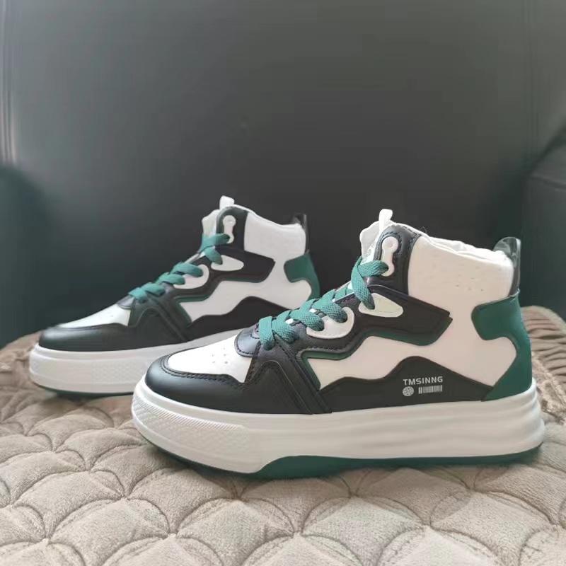 

Модные сетчатые кроссовки женские 2024 новые разноцветные весенние модные туфли на платформе повседневные высококачественные дышащие модные белые высокие туфли 40