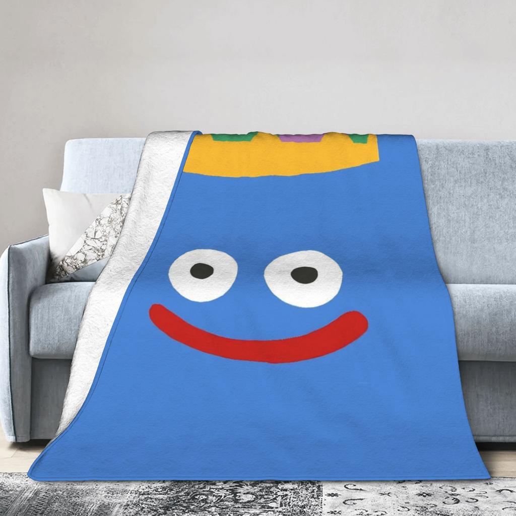D-Dragon Quest Slimes Plush Blanket Children  Flannel Throw Blanket For Living Room Warm Soft Quality Bedspread Birthday Gift