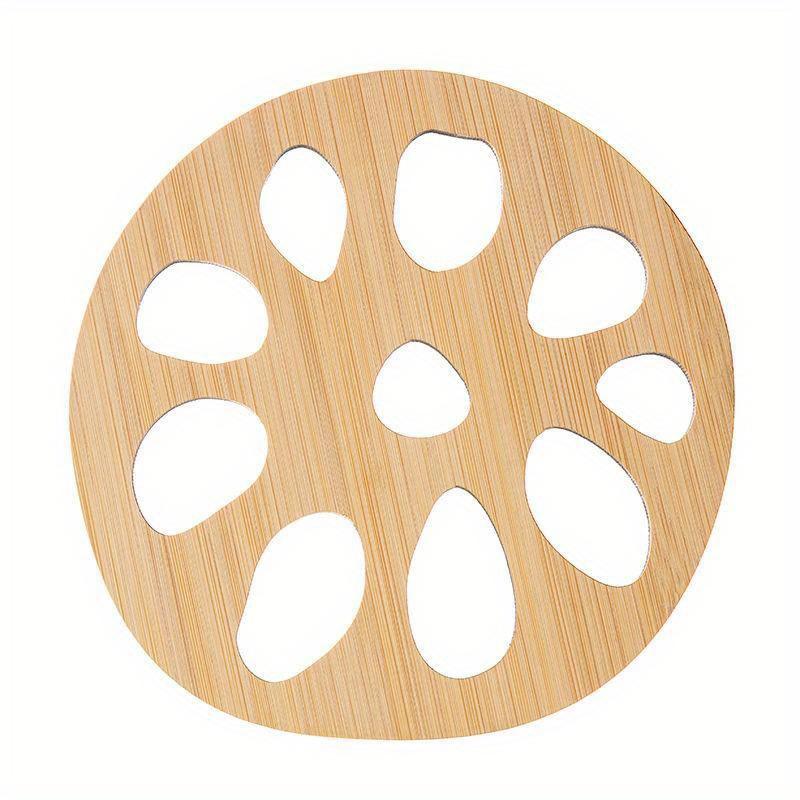 Kreative Lotusblumen-Getränkeuntersetzer aus Holz, rund, Tassenunterlage, Tischset für Tee, Kaffeetasse, Tischset, Heimdekoration, Küchenzubehör