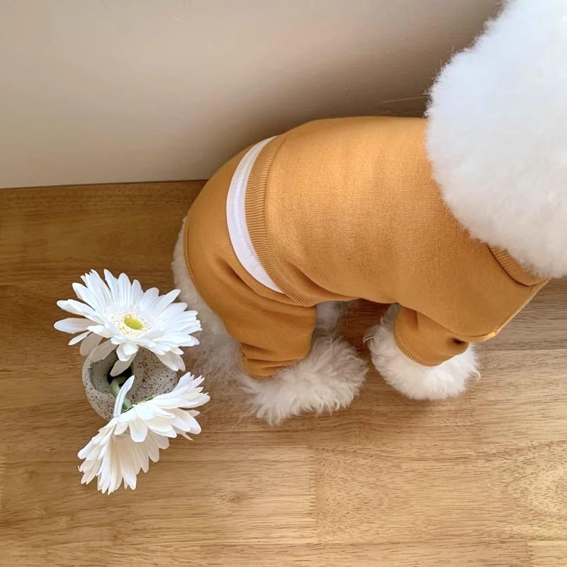 Puppy Dog Clothes Autumn Casual Versatile Simple Four-legged Clothes Winter Warm Teddy Small Puppy Pet Clothing