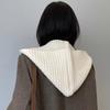 Korean Balaclafa Hat Scarf One Piece Women's Two piece Set Autumn and Winter Hooded Scarf Warm Cloak Knit Hat