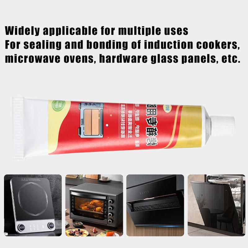 Oven Adhesive 100ml Heat Resistant Microwave Panel Sealant Leak-Proof Fast Drying Sealant For Induction Cooker Maintenance