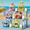 Cute MOC Dessert Street Shop Model Micro Building Block Flower Model Mini Brick Toy for Children Desk Home Decoration