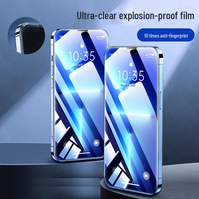 Mattierter Displayschutz aus gehärtetem Glas mit Anti-Peep-Effekt für iPhone 11, 13, 14 Pro Max und 15 mit staubdichtem Netz