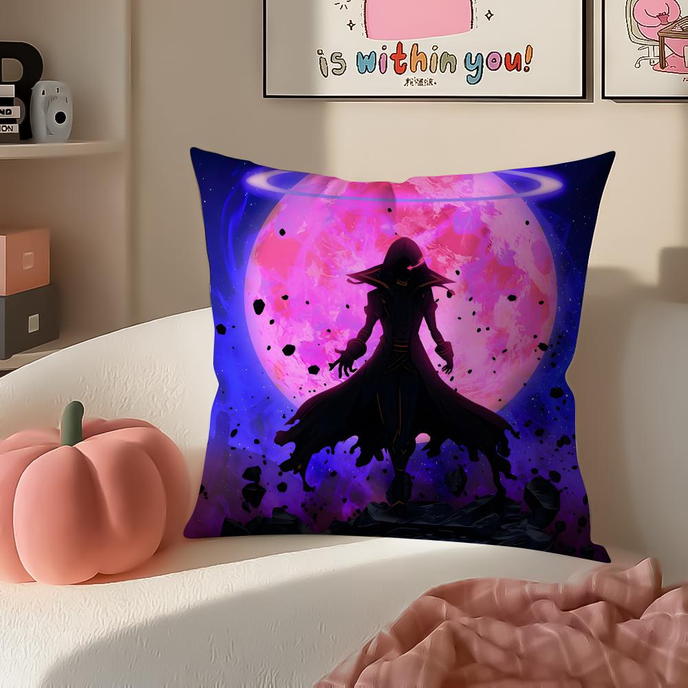 Epic Anime TThe Eminence In Shadow Cushion Cover Pillowcase Short Plush Invisible zipper Room Sofa Cushion Cover
