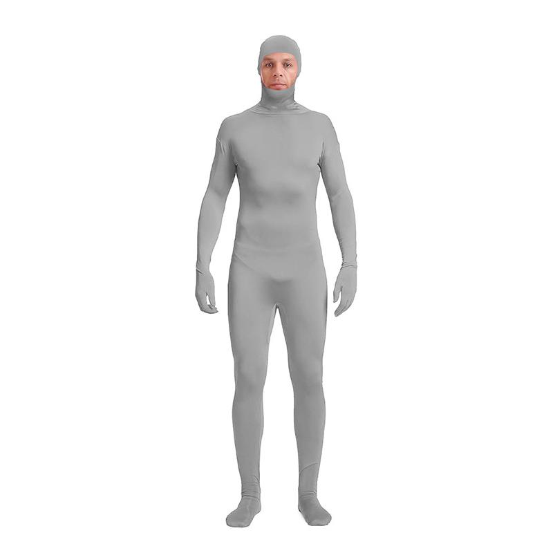 Fluorescent Color Zentai Invisible Jumpsuit Cosplay Costume Bodysuits Halloween Skin Tight Suit Stretch Disappearing Jumpsuit