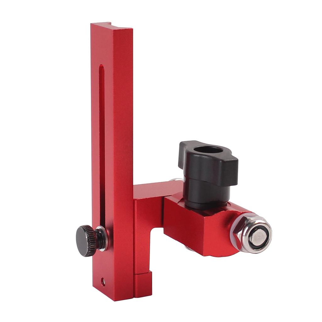 1 Stück Verstellbarer Klappanschlag, Aluminiumlegierung T-Nut Anschlag für Tischsäge, Bohrmaschine, Frästisch, Gehrungswinkel, T-Nut Zubehör