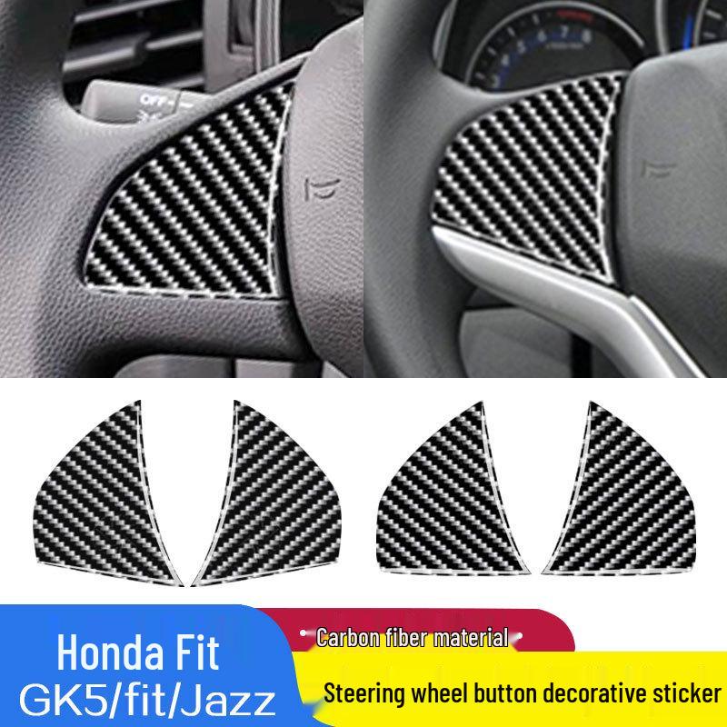 Honda Fit GK5 JAZZ Carbon Fiber Steering Wheel Trim