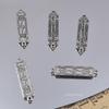 Retro Silver Alloy Double Hole Pendant Tag for DIY Jewelry Making