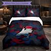 Netherlands Football Pattern 3 Pieces Bedding Set Soft Microfiber Duvet Cover with Pillow Cases for Bedroom