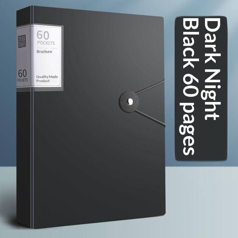 1Pcs Pp High Transparency And Waterproof Insert Brochure 60/100 Pocket A4 File Folder Suitable For A4 Size Documents And Papers
