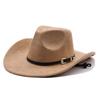 Suede Sunscreen Jazz Hat New Belt Riding Hat Prairie Western Cowboy Hat Tibetan Hat