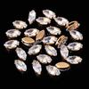 Flatback Zircon Rhinestones Cubic Zirconia teardrop base Claws Sew On  clear  Zircon For Rings Earrings DIY Clothing Accessorie