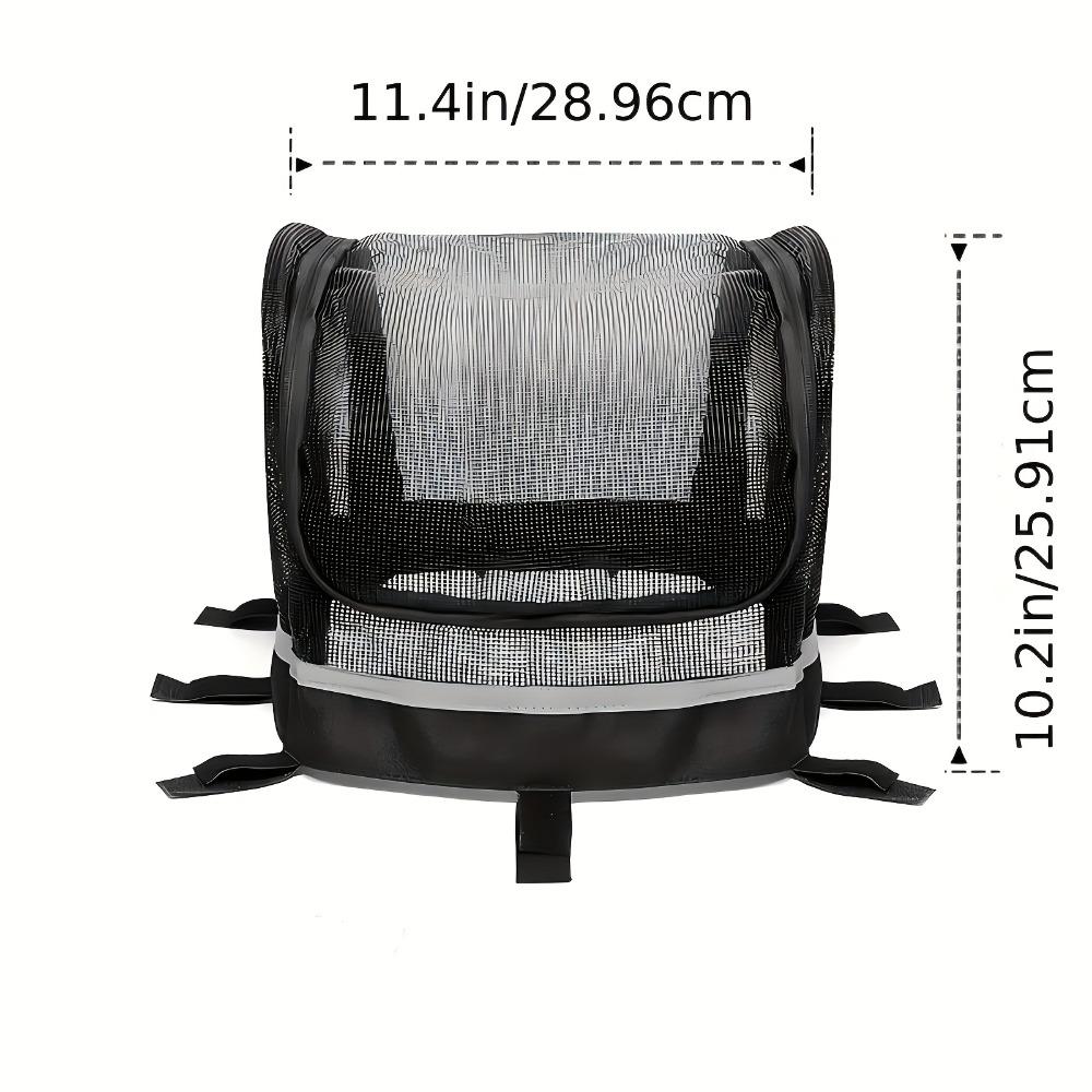 

Bike Basket Cover Removable Full Zip Opening Dog Pet Bike Basket Cover Easily Put in & Take Out Breathable Net for Basket чорний
