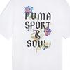 Puma Floral Graphic Boxy Crew Neck Sports Casual Short Sleeve Embroidered T-Shirt Men Tops White 633349-02