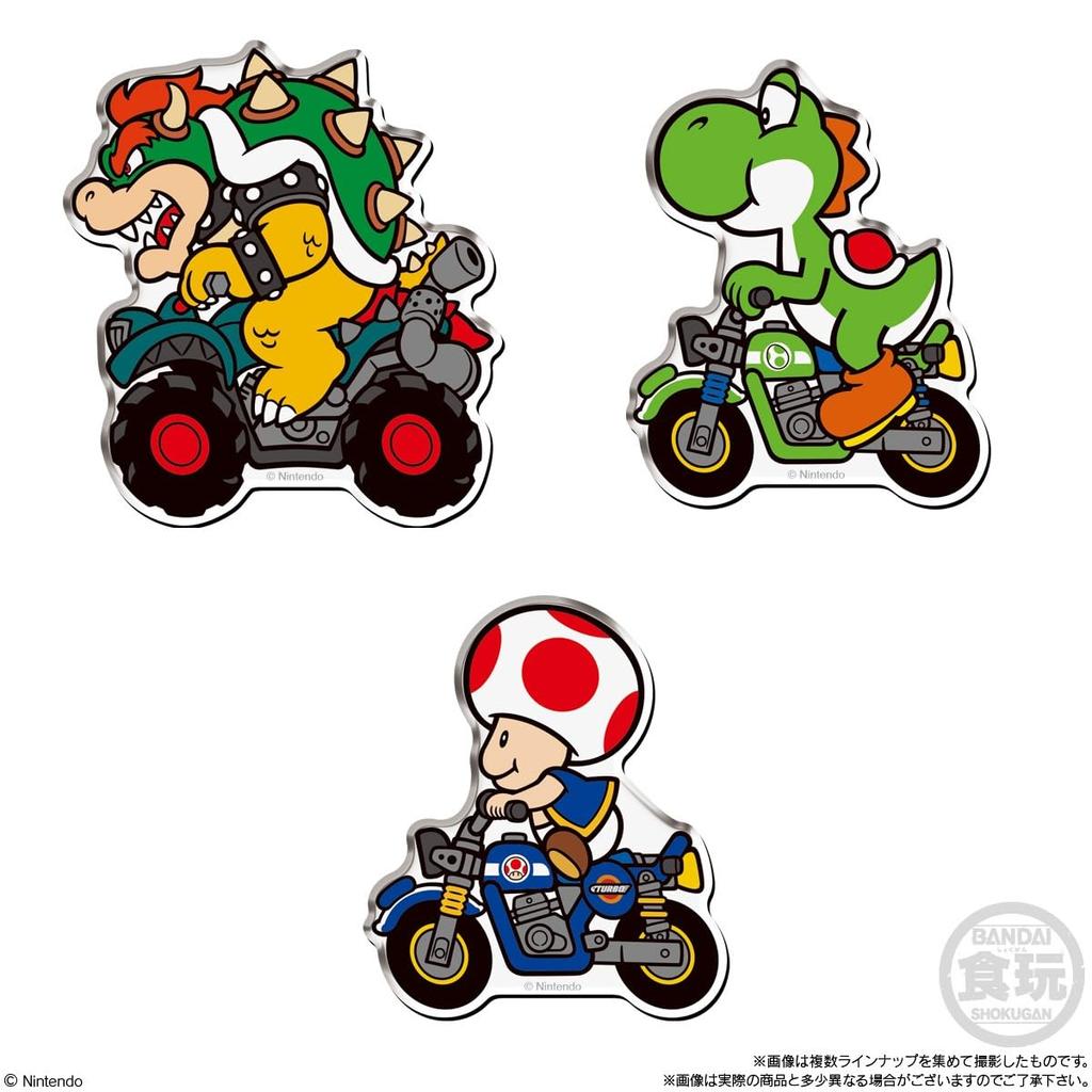 BANDAI Mario Kart World Chara Magnets Chewing Gum Candy Toys Set of (Box 14)