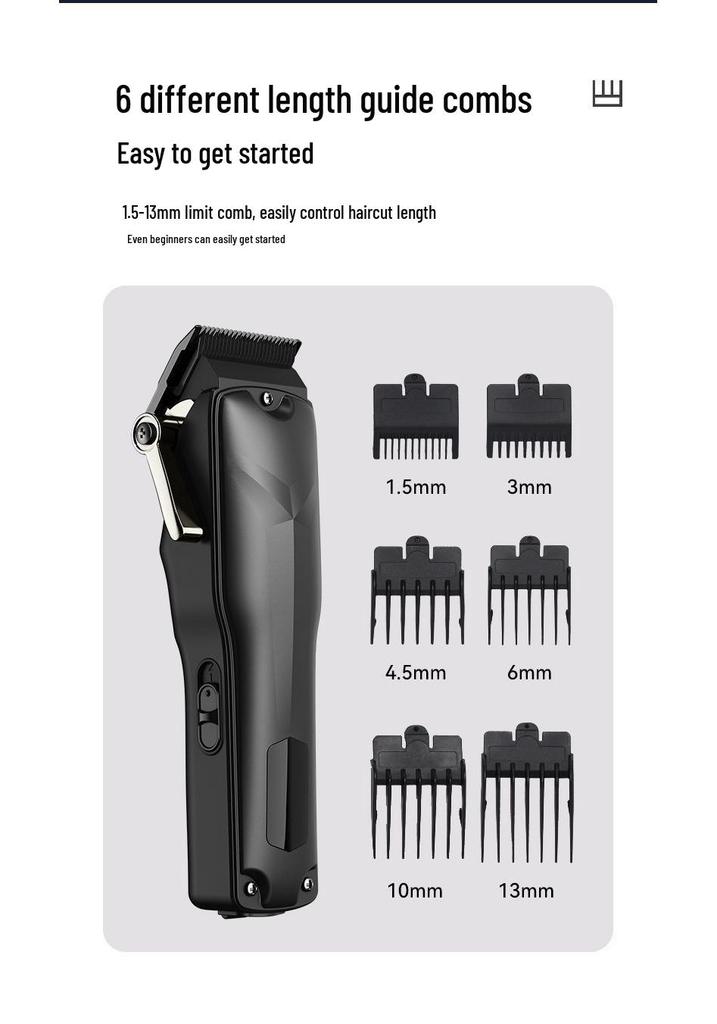 Retro Gradient Oil Head Electric Hair Clipper & Scissors for Professional Hairstylists