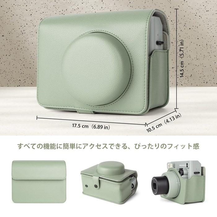 HIYQIN for Fujifilm Instax Wide 400 Case, Instax Wide 400 Dedicated Bag, Camera Cover, Wide 400 Compatible, Full Protection, PU Leather,