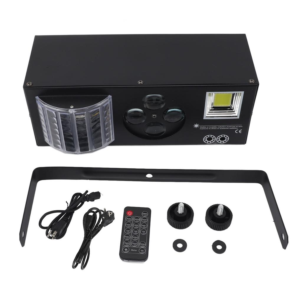 4 IN 1 DJ Lights Sound Activated DMX Control RGBW GOBO Pattern Beam Strobe Party Light for Party Wed