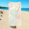Oversized Microfiber Beach Towel, Boho Mandala Floral Print, Quick Dry Sand Resistant, for Summer Beach Pool Vacation