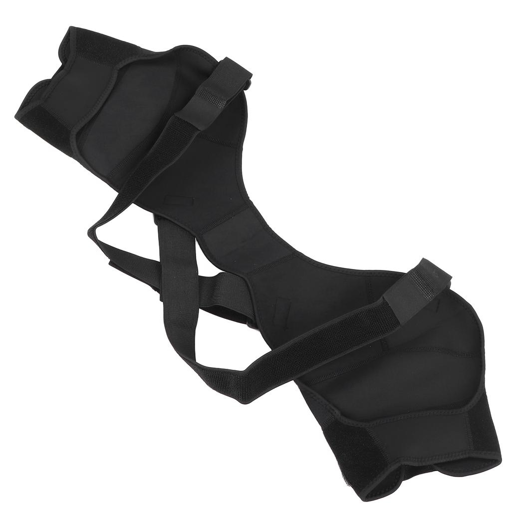 Double Shoulder Support Strap Nylon Relieve Pain Shoulder Compress Protector Wrap BraceM(15.75‑17.72in)