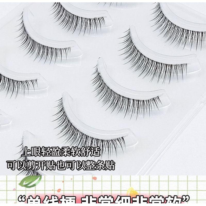 Lashie - Set of 5 Pairs: Natural Clear Band False Eyelashes