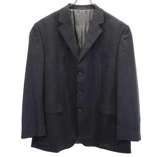 Chaps Stripe 100% Wool Tailored Jacket Navy System Men's Used
