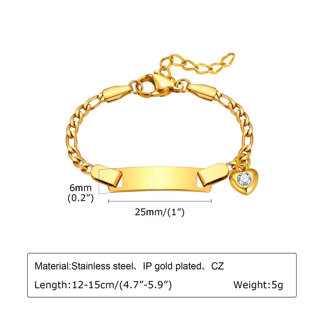 Name Custom Bracelet,Stainless Steel 3 To 1 Nk Zircon Chain Sun/Star/Moon/Heart/Butterfly Date Engrave Bracelets