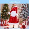 Christmas Santa Costume Dress For Adults With Polyester Fabric For Holiday Parties