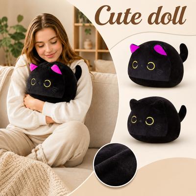 Soft Plush Cat Toy Decorative Stuffed Animal Suitable for Home Office and Various Spaces Creative Plush Doll Accessory for Room Decoration