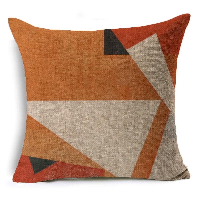 Simple Abstract Geometric Pattern Pillow Case Fashion Fabric Home Sofa Bedside Cushion Pillow Case