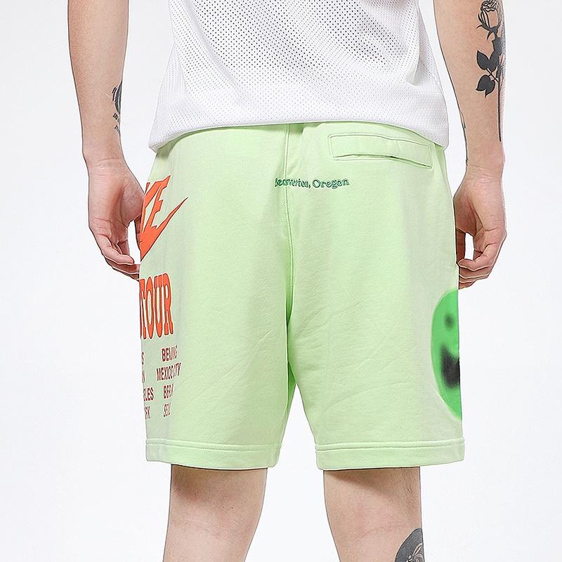 Nike Nsw Ft Short Wtour Large Logo Printing Knit Sports Shorts Green Men's DA0646-383