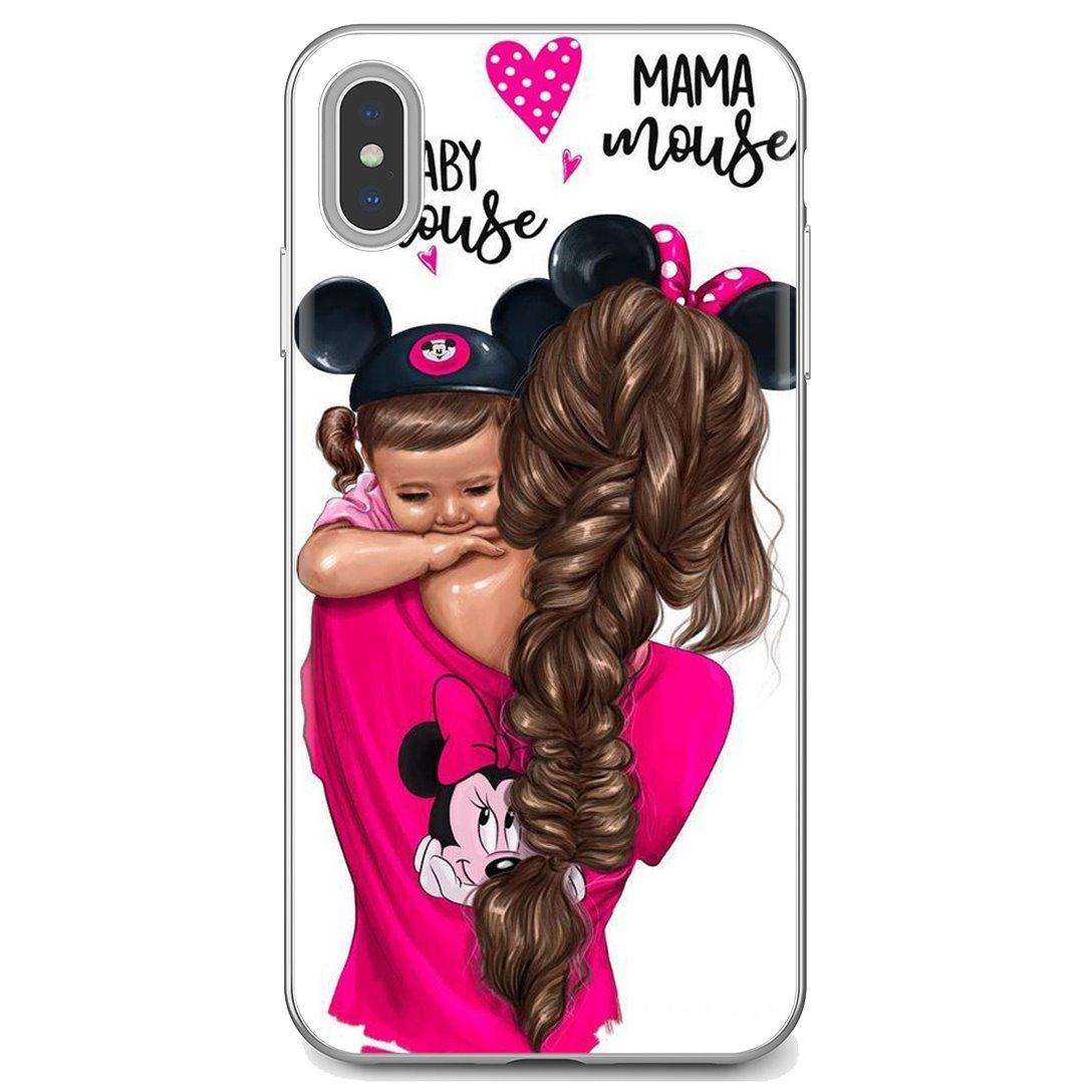 

Мягкий чехол с черными каштановыми волосами для мамы и девочки Queen для Samsung Galaxy A10 A30 A40 A50 A60 A70 a12 a31 a41 a51 a71 a20e a21s M30 M30