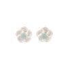 Natural Aqua Chalcedony Gemstone 925 Sterling Silver Designer Stud Earrings 0.5" EE-157-17
