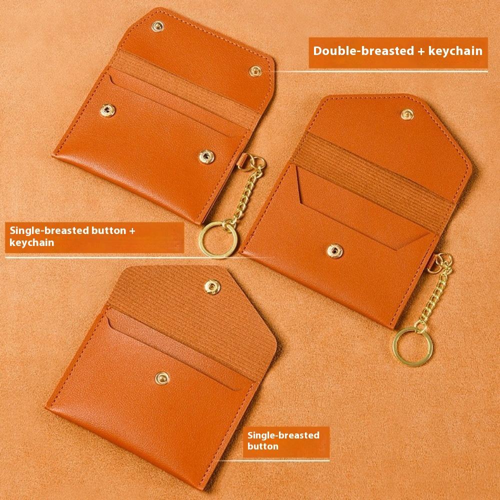 Ultracienki Portfel na Karty, Damski Mały Mini Breloczek, Zintegrowana Saszetka na Monety, Prosty Pokrowiec na Kartę ID, Wielofunkcyjny Wizytownik.