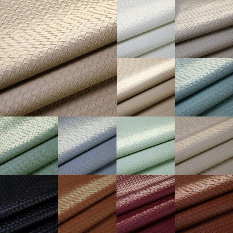 100x137cm Woven Pattern Synthetic Leather Fabric Soft PU Leather Sewing Diy Sofa Background Car Interior Upholstery Home Decor