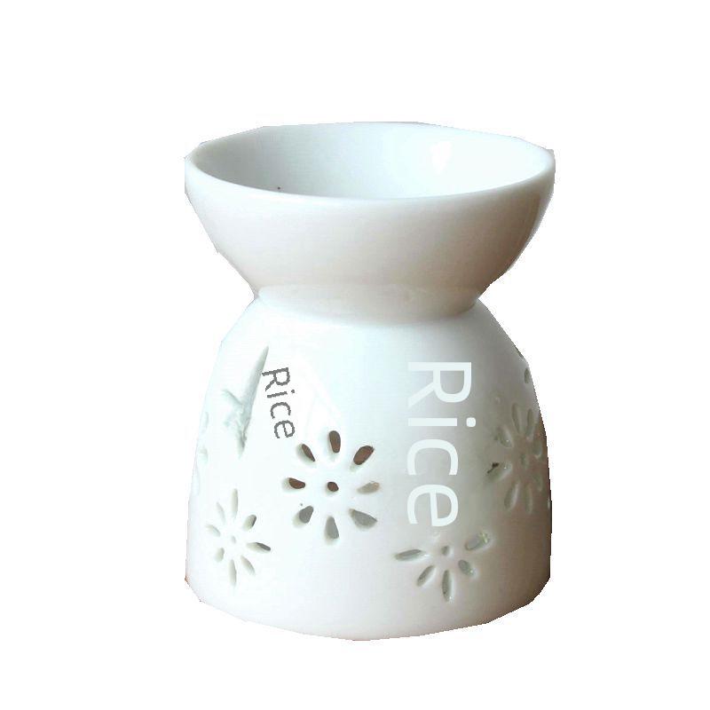 Ceramic Aromatherapy Furnace with Creative Hollow Design and Candleholder Styles 0794