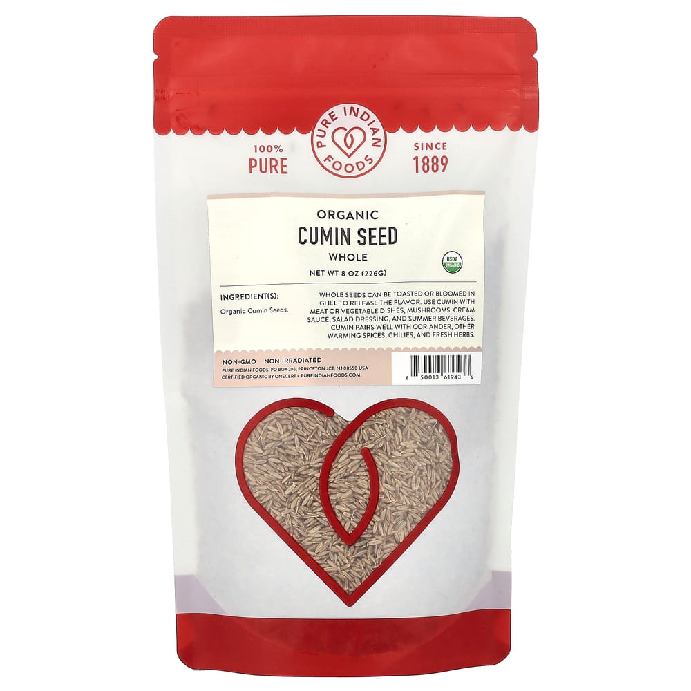 Pure Indian Foods Cumin Seed Whole 226g (8oz) 226g - 1 ea