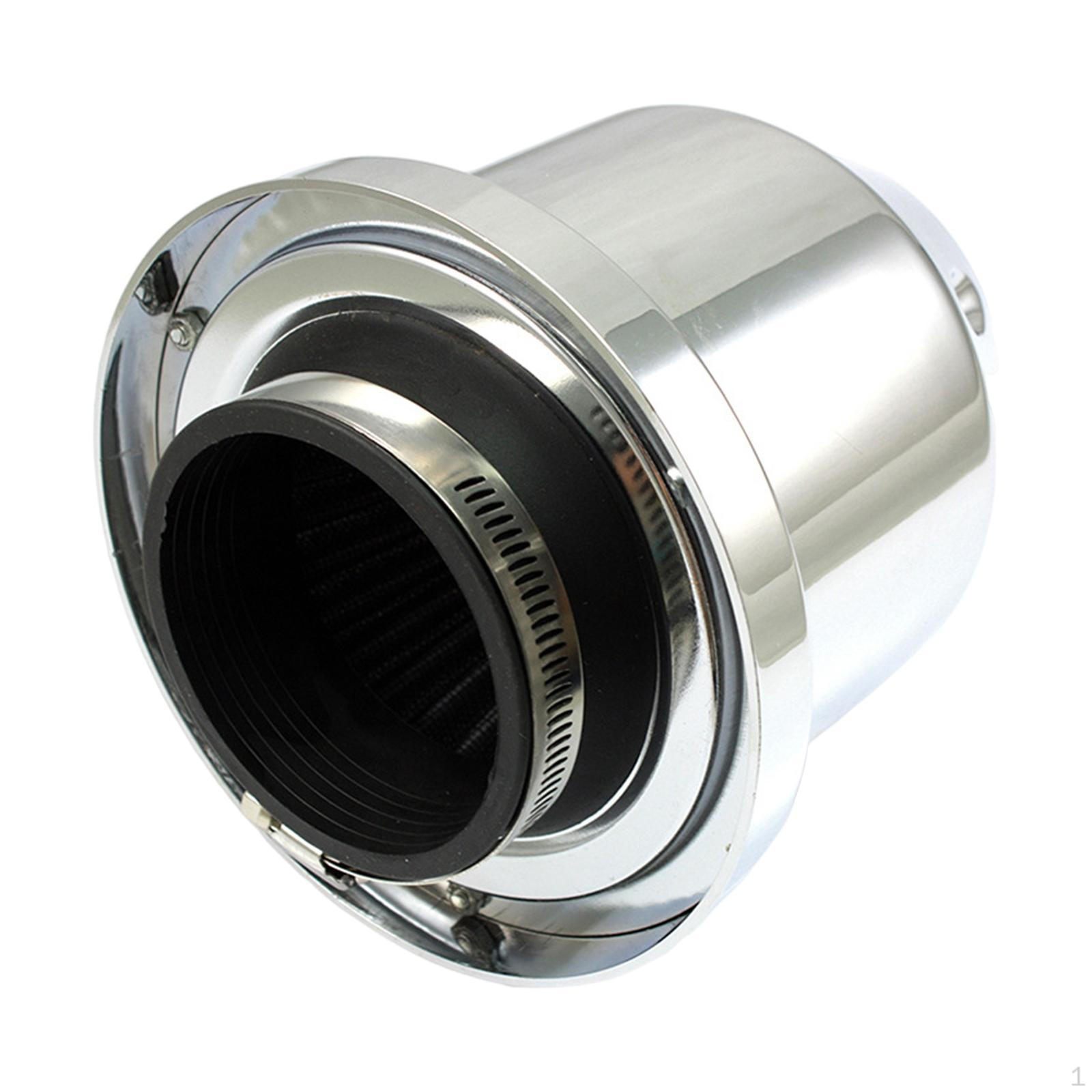 

76mm Cold Intake Round Cone Silver