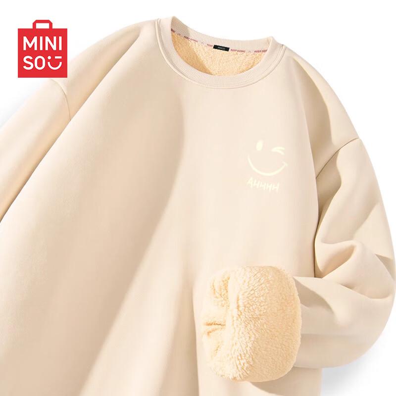 

MINISO Men s 2024 Winter Lamb Fleece Smile Pullover 3XL