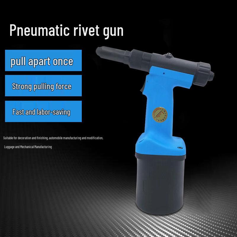 Industrial Grade Pneumatic Rivet Gun with Nut and Cap Functionality