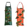 Hanging Strawberry Grow Bag Upside Down Strawberry Planter Reusable Breathable Plant Grow Bag with 4 6 8 10 Planting Holes for Vegetables And