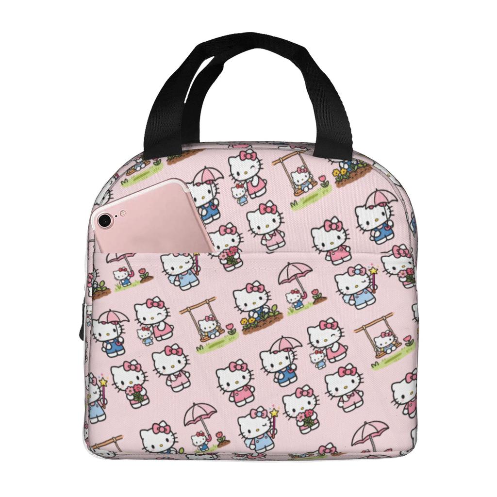 Custom Kitties Kitten Insulated Lunch Tote Bag for Women Men Cat Anime Resuable Thermal Cooler Bento Box Outdoor Camping Travel