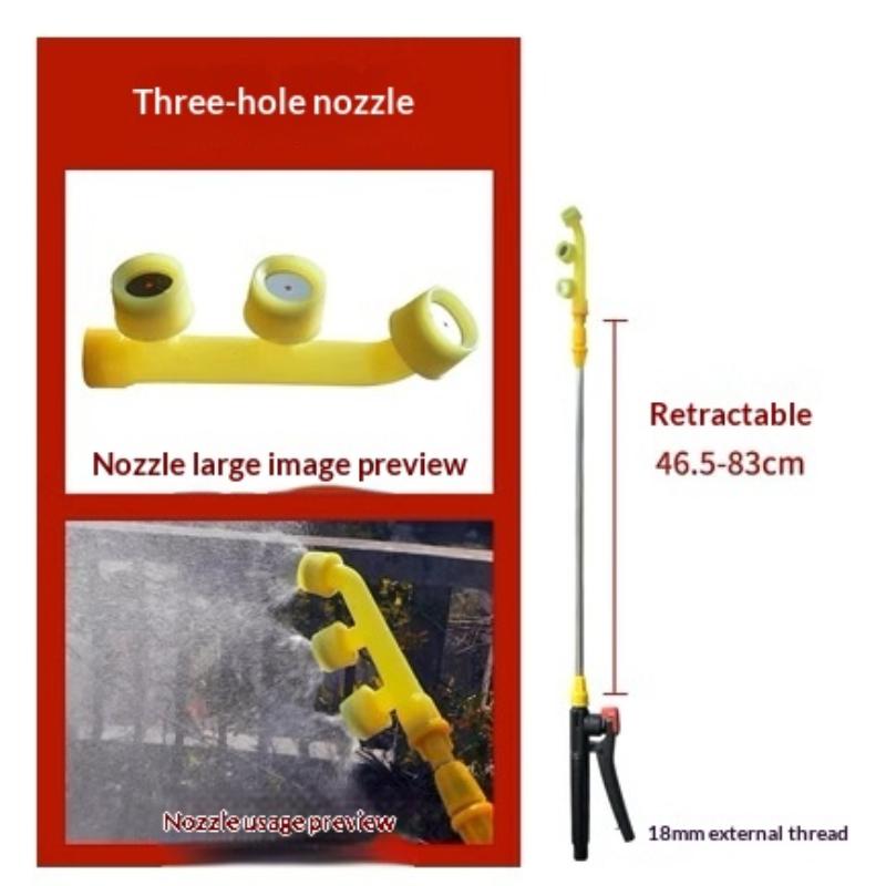 Retractable Garden Watering Sprayer Wand Adjustable Rotating Nozzle for Plant Irrigation Outdoor Deck Cleaning