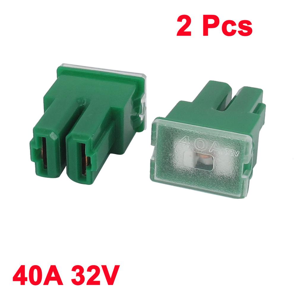 X Autohaux Auto Car 100A 60A 40A 30A 32V Male Pal 2 Straight Blade Slow Blow Fuse 2 Pcs 50A Female PAL 2 Terminal Slow Blow Fuse