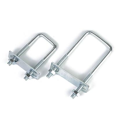 2Sets New 304 Stainless Steel Square Clamp Right Angle U-bolt With Baffle Pipe U-clamp Screw M6 Squa Bolt