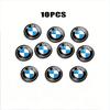 BBIG5 2/5/10Pcs Car Badge Emblem Sticker Auto Control Key Logo Accessories For BMW X1 X2 X3 X5 X4 X6 X7 iX3 F20 F10 F07 E70 E46 E90 E9