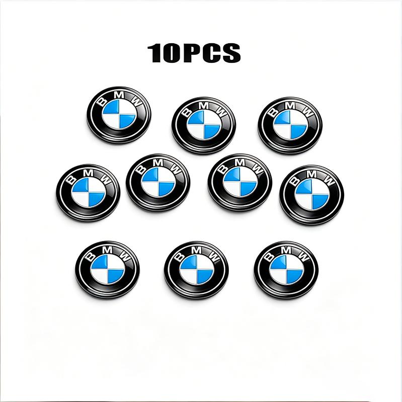 BBIG5 2/5/10Pcs Car Badge Emblem Sticker Auto Control Key Logo Accessories For BMW X1 X2 X3 X5 X4 X6 X7 iX3 F20 F10 F07 E70 E46 E90 E9